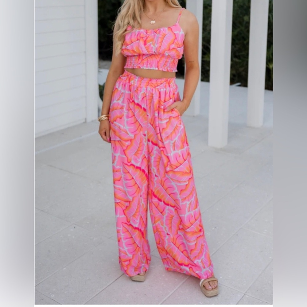 Pink lily two piece set